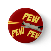 Lazer Laser Cats Funny Pin