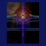 Lazer Star Burst Poster