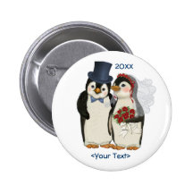 Lazo de novia y del novio del boda del pingüino - 