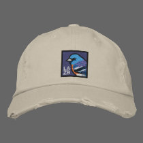 Lazuli Bunting embroidered hats