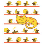 Lazy Cat and Mice T-Shirt