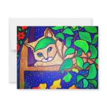 Lazy Cat by Piliero invitations