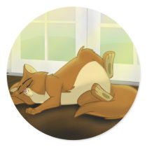 Lazy Cat on Background stickers by adrianropp Lazy Cat on Background stickers