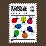 Lazy Daisy Ladybug Postage Stamp stamps