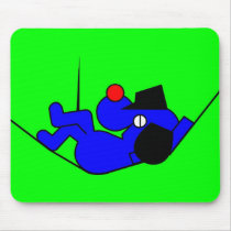 Lazy Dog - blue mousepads by lonvig Lazy Dog - blue mousepads