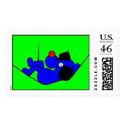 Lazy Dog - blue Stamps by lonvig