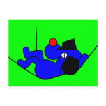 Lazy Dog - blue Post Cards