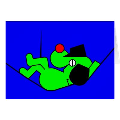 Lazy Dog - green Card by lonvig
