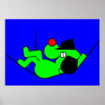 Lazy Dog - green posters