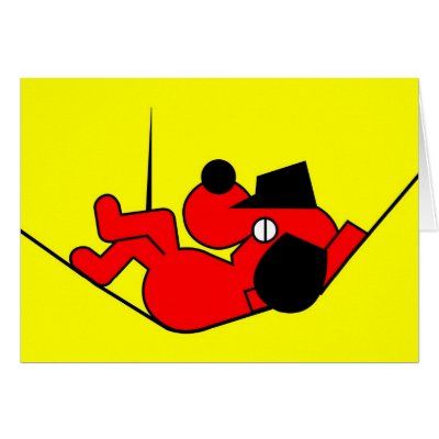 Lazy Dog - red Cards by lonvig