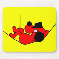 Lazy Dog - red mousepads by lonvig Lazy Dog - red mousepads