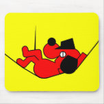 Lazy Dog - red mousepads