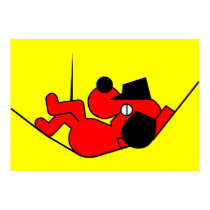 Lazy Dog - red posters
