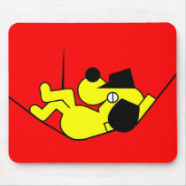 Lazy Dog - yellow mousepads by lonvig Lazy Dog - yellow mousepads