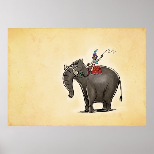 Lazy Elephant Poster Zazzle