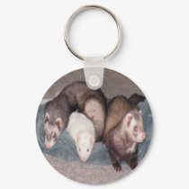 Lazy Ferrets Keychain by fuzzbuttcafe Lazy Ferrets Keychain