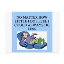 lazy guy postcards