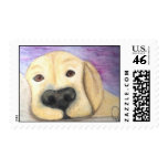 Lazy Lab Yellow Labrador Retriever Postage Stamp