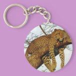 Lazy Leopard in a Tree Key Chain keychains