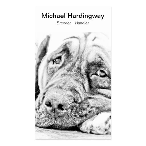 Lazy Mastiff Business Card (front side)