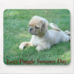 Lazy Puggle Summer Day mousepads