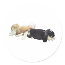 Lazy Rabbits - Bunnies Cute Sleepy Tired Weekend stickers by RabbitBunnies Lazy Rabbits - Bunnies Cute Sleepy Tired Weekend stickers