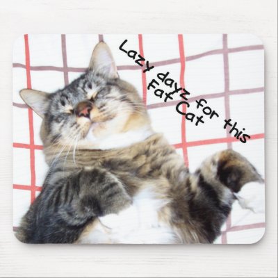 Lazy Tuffy Cat Mousepad