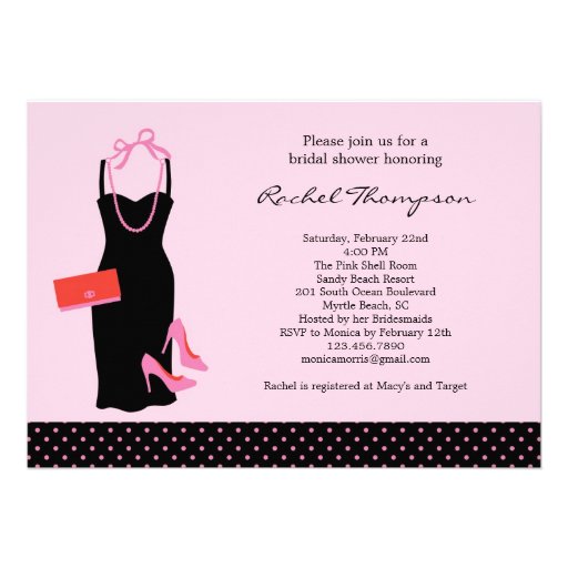 LBD Bridal Shower Invitation