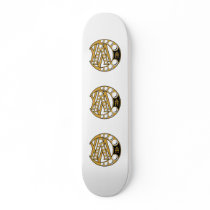 LCA Badge Gold Custom Skateboard