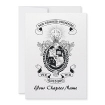 LCA Coat of Arms B+W Personalized Invite