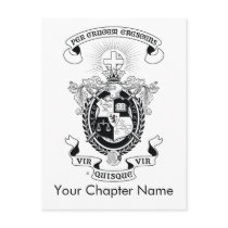 LCA Coat of Arms B+W Postcard