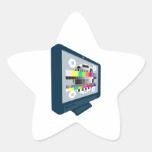 LCD Plasma TV Television Test Pattern Star Stickers