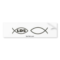 lds fish logo, right blank fish, lds-fish.com bumper stickers