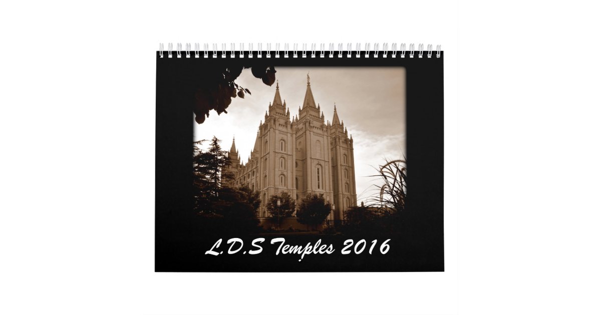 LDS Temples 2016 Calendar Zazzle