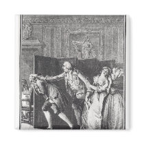 Le Baron chassa Candide du Chateau Refrigerator Magnet