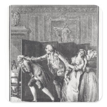 Le Baron chassa Candide du Chateau Square Sticker