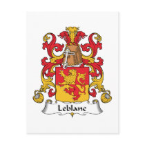 Le Blanc Family Crest postcards