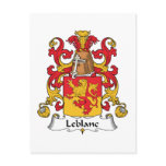 Le Blanc Family Crest Postcards