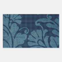Le Blue Rectangle Stickers