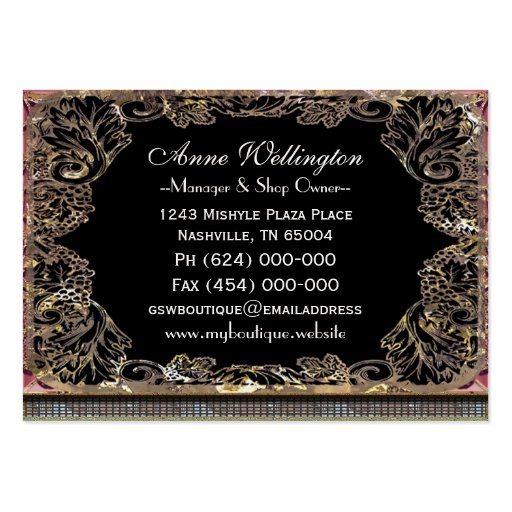Le Boeme Maddy Unique Professional Business Card Template (back side)