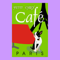 Le Cafe de Petit Chien, Paris (vert) posters by printslink Le Cafe de Petit Chien, Paris (vert) posters