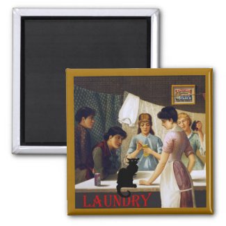 Le Chat Noir Laundry Room magnet
