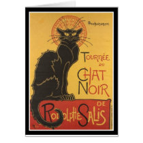 LE CHAT NOIR PRINT GREETING CARD