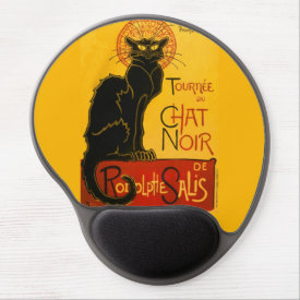 Le Chat Noir The Black Cat Art Nouveau Vintage Gel Mouse Pad