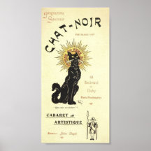 Le Chat Noir The Black Cat Print