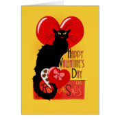 Le Chat Noir Valentine Greeting Card