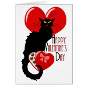Le Chat Noir Valentine Greeting Cards