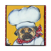 Le Chef Pug magnets by Chef_Pet_Art Le Chef Pug magnets