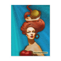 "Le Cheveux Rouges" Postcard by cstaley416 "Le Cheveux Rouges" Postcard