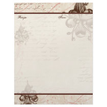 Le Chocolatier Family Heritage Recipe Pages Custom Letterhead